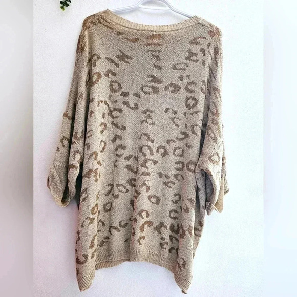 JODIFL Laganlook Sz M Boxy Oversized Folded 2/3Sleeve Knitted Sweater Nwt - Picture 2 of 9